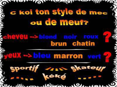 tn style de mecs ou de meufs